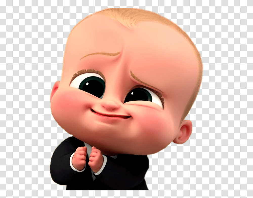 Boss Baby Cute Face Baby Boss, Doll, Toy, Head, Person Transparent Png