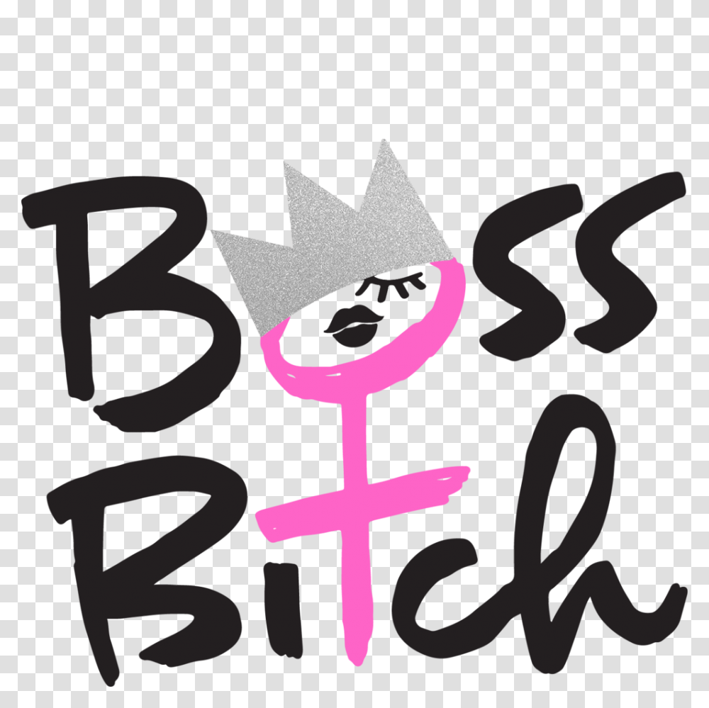 Boss Bitch Design, Alphabet, Glass Transparent Png
