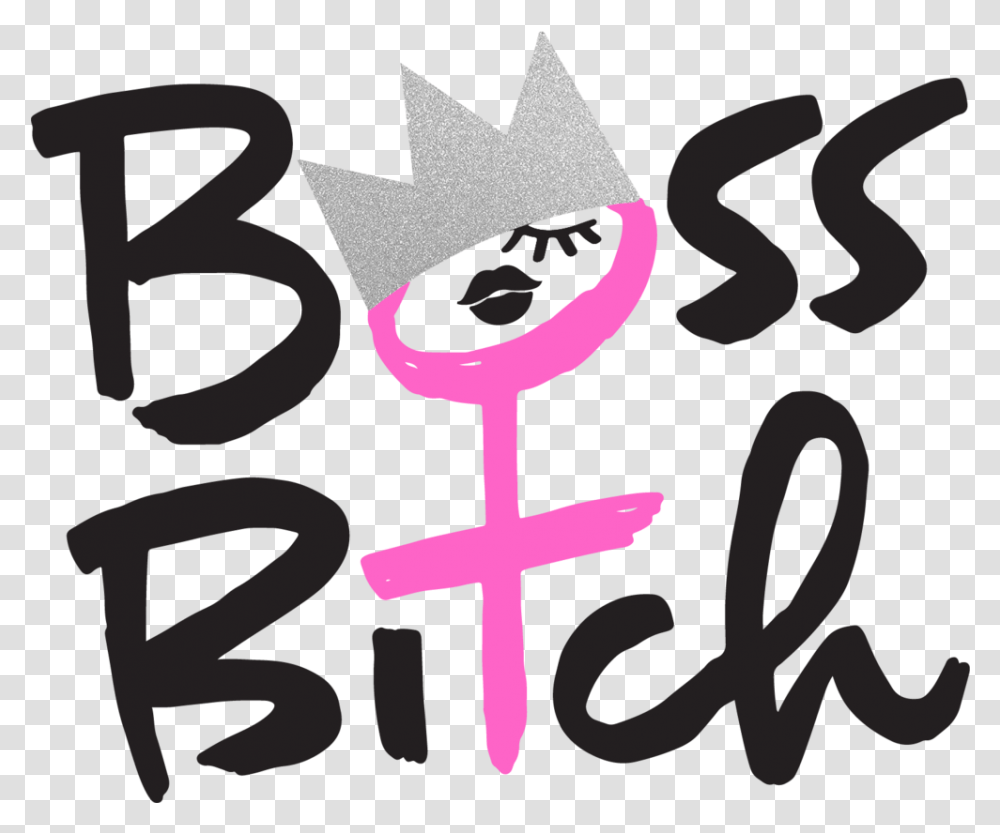 Boss Bitch Silver Crown, Text, Alphabet, Symbol, Plant Transparent Png