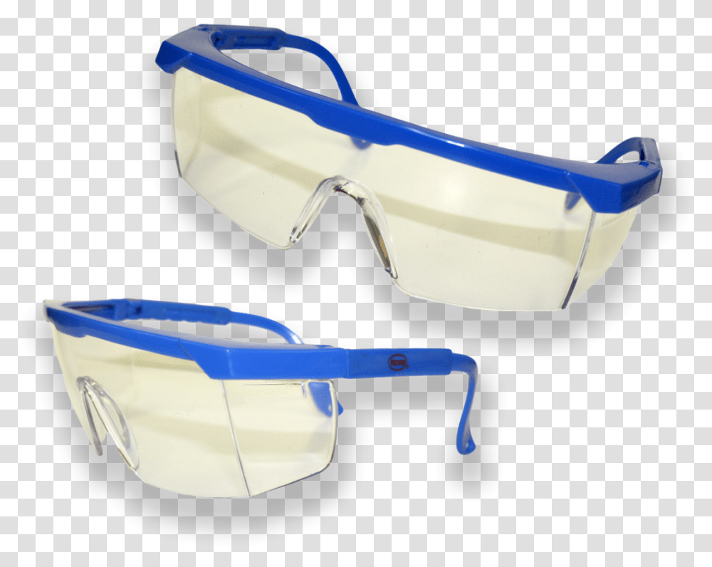 Boss Expandable Safety Glasses Blue Frame Clear Lens Plastic, Accessories, Accessory, Goggles, Sunglasses Transparent Png
