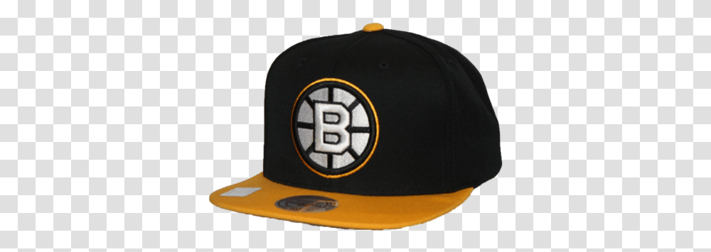 Boston Bruins Black White Logo Baseball Cap, Clothing, Apparel, Hat Transparent Png