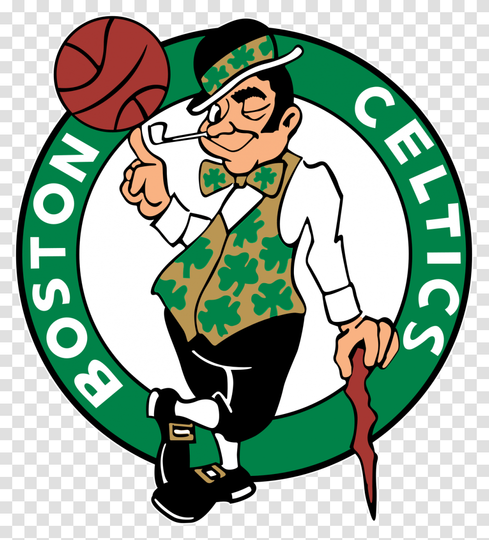 Boston Celtics Logo Boston Celtics Logo, Person, Label Transparent Png