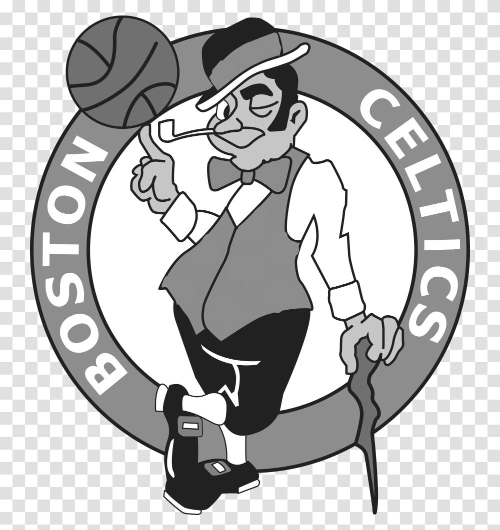 Boston Celtics Logo, Label, Alphabet, Hand Transparent Png
