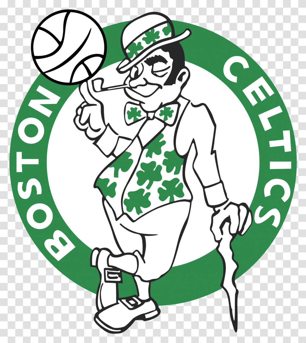 Boston Celtics Logos History Team And Primary Emblem Old Boston Celtics Logo, Symbol, Text, Label, Alphabet Transparent Png