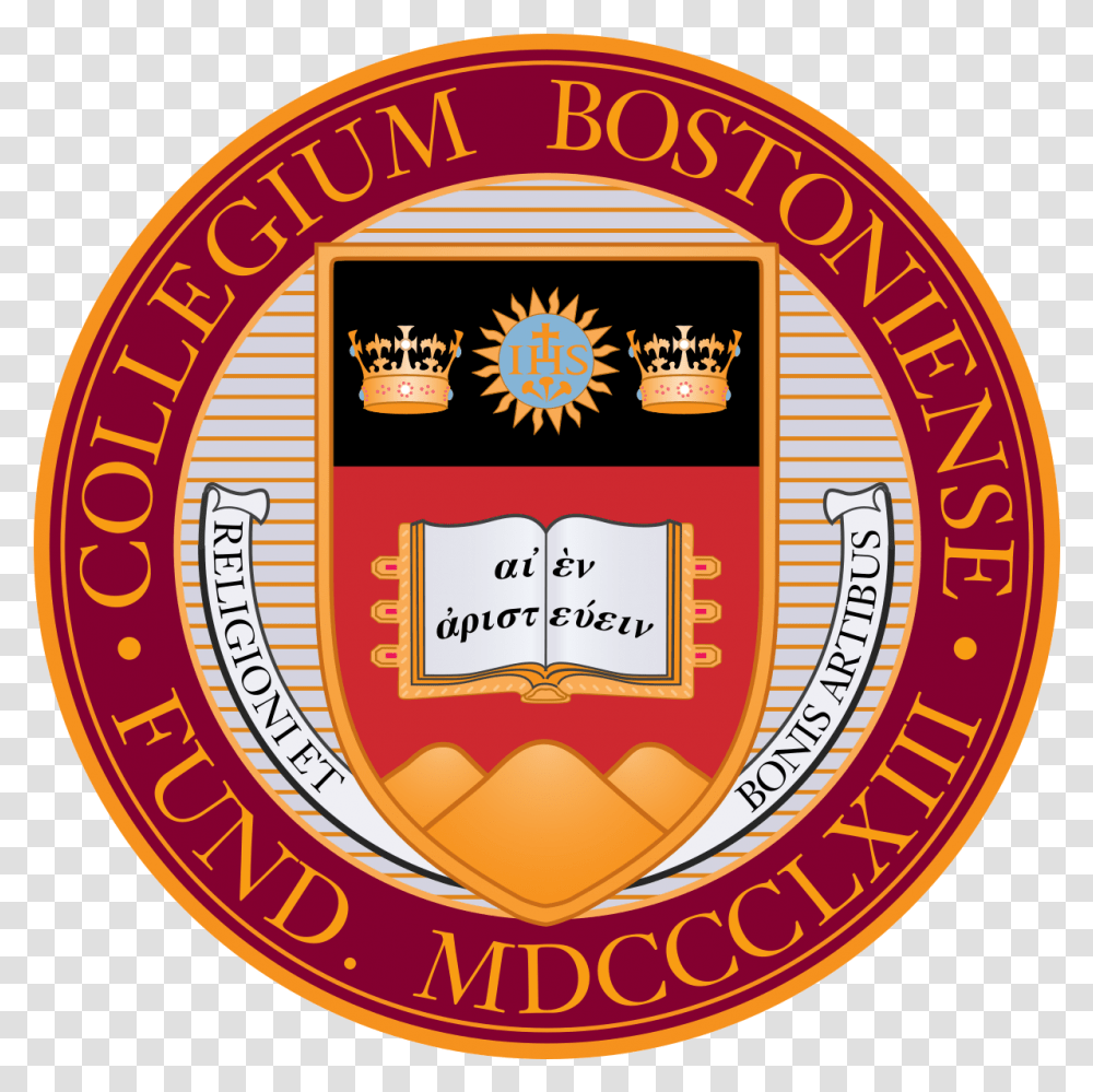 Boston College Boston College Seal Logo, Symbol, Trademark, Badge, Emblem Transparent Png