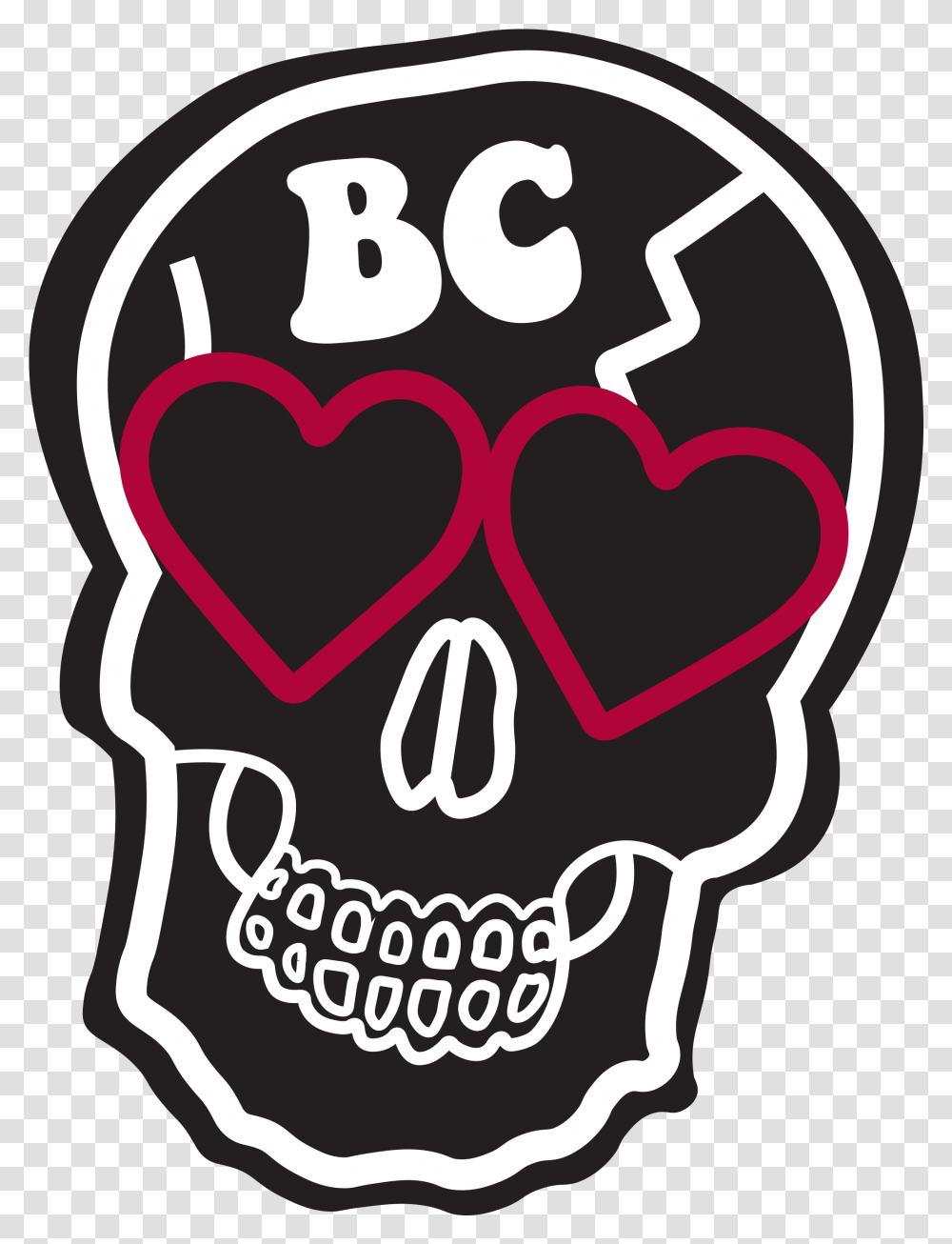 Boston College Skull Dot, Label, Text, Sticker, Heart Transparent Png
