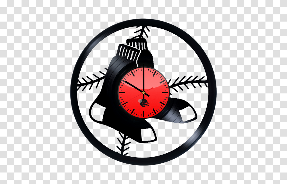 Boston Red Sox Logo Handmade Vinyl Record Wall Clock Fan Gift, Analog Clock, Wristwatch, Clock Tower, Architecture Transparent Png