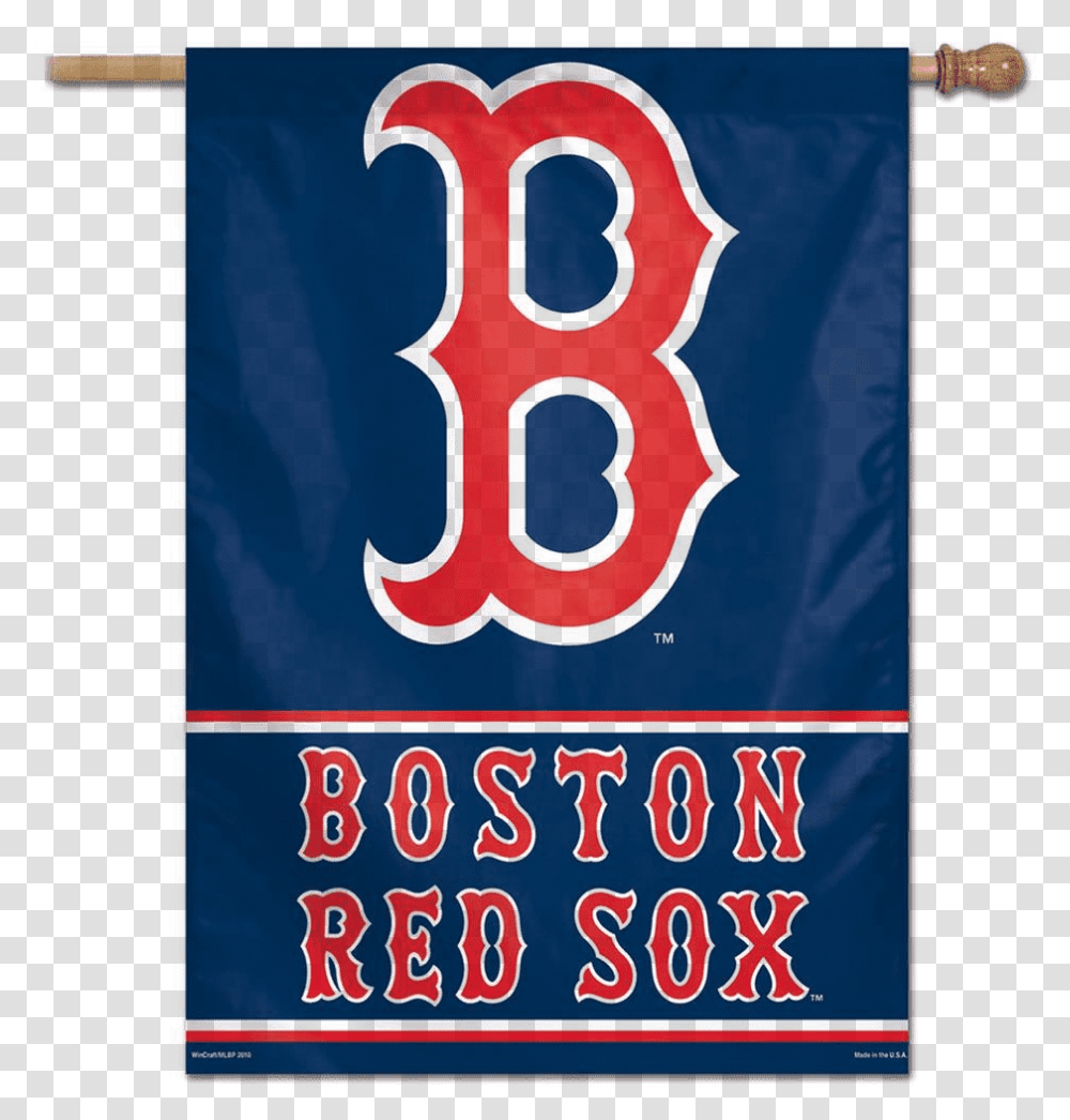 Boston Red Sox Team Logo Vertical Flag Boston Red Sox Logo, Alphabet, Number Transparent Png