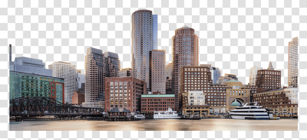 Boston Skyline Gif City, Urban, Building, High Rise, Downtown Transparent Png