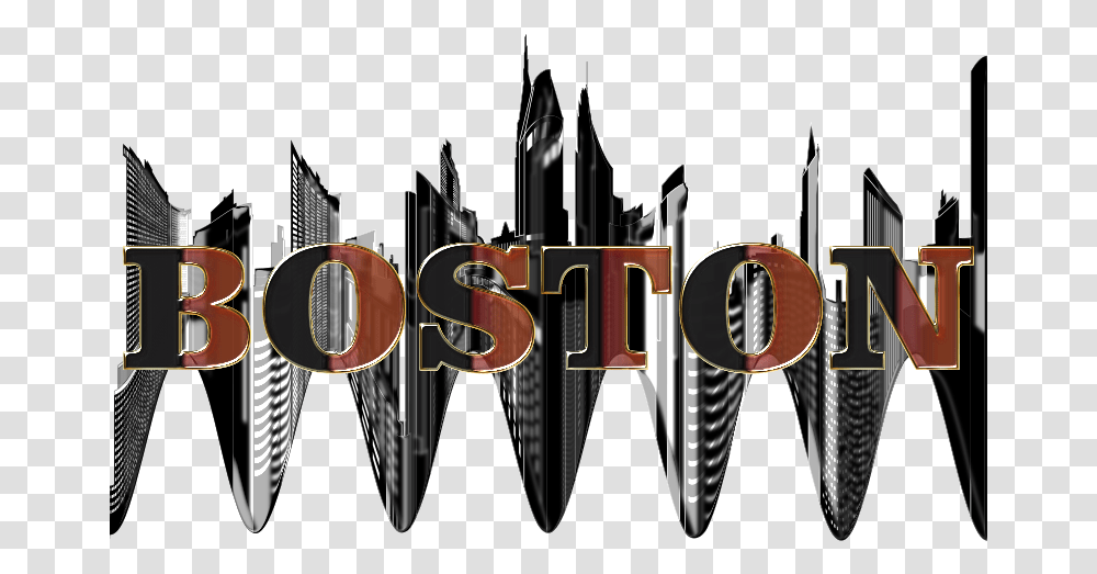 Boston Skyline Typography 2 Enhanced Portable Network Graphics, Logo, Trademark Transparent Png