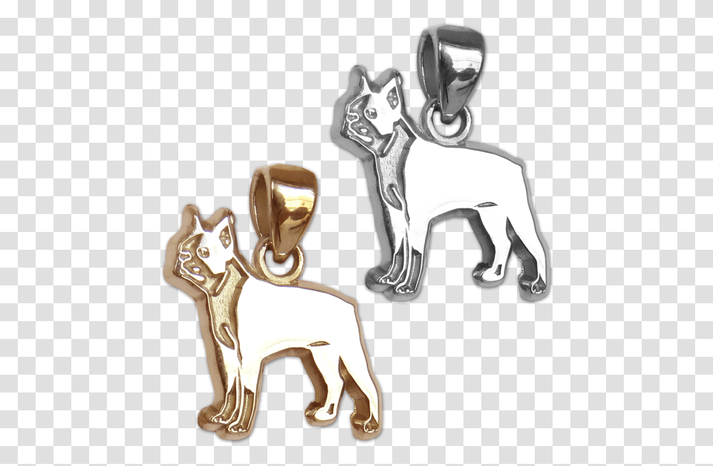 Boston Terrier Charm Or Pendant In Sterling Silver 14k Animal Figure, Mammal, Pet, Cat, Egyptian Cat Transparent Png