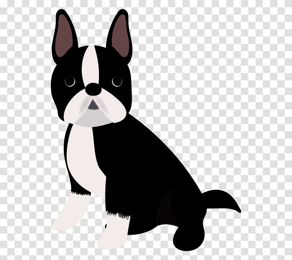 Boston Terrier Puppy Dog Breed Companion Dog French Boston Terrier Clipart, Silhouette, Animal, Mammal, Stencil Transparent Png