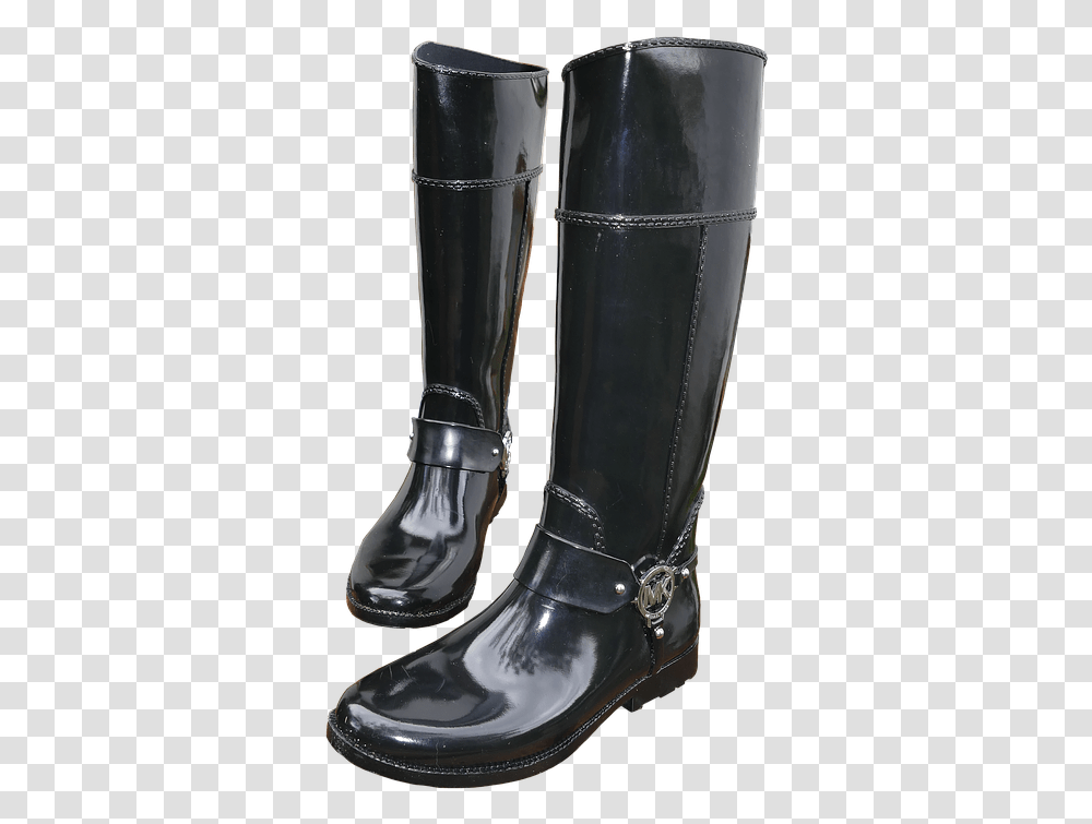 Botas De Goma Cargadores De Las Mujeres Negro Botas Rubber Boots Background, Apparel, Riding Boot, Footwear Transparent Png