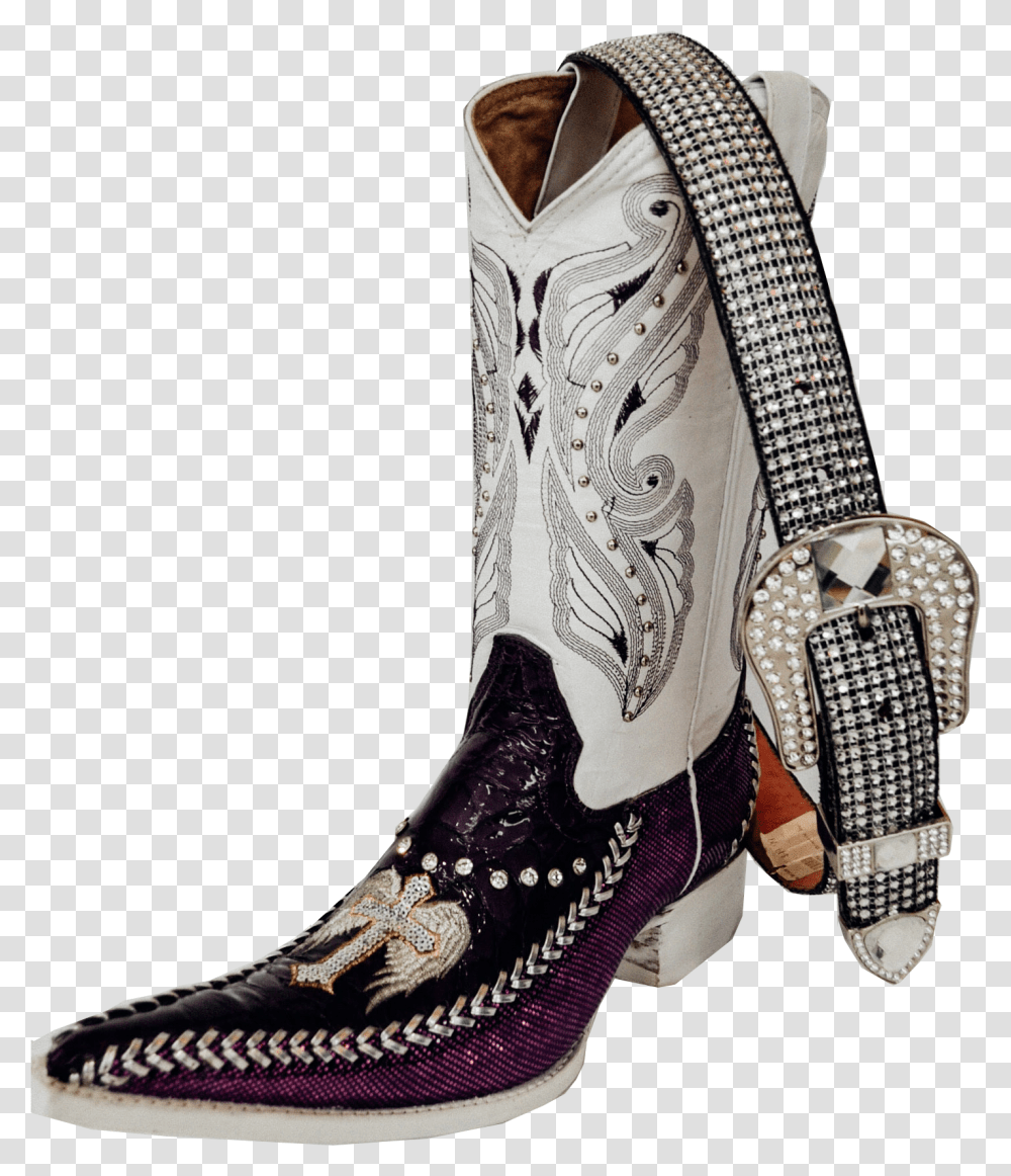 Botas Vaqueras White Mexican Shoes, Apparel, Footwear, Boot Transparent Png