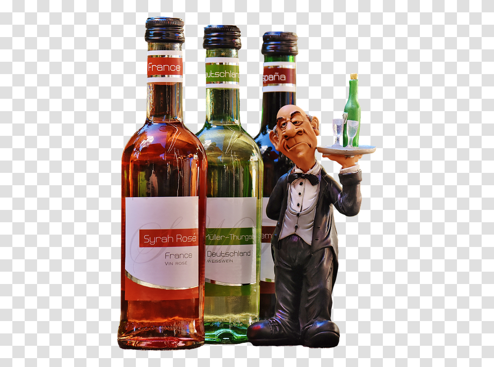 Botellas De Vino Transparente De La Exencin Camarero Wine Bottles, Liquor, Alcohol, Beverage, Drink Transparent Png