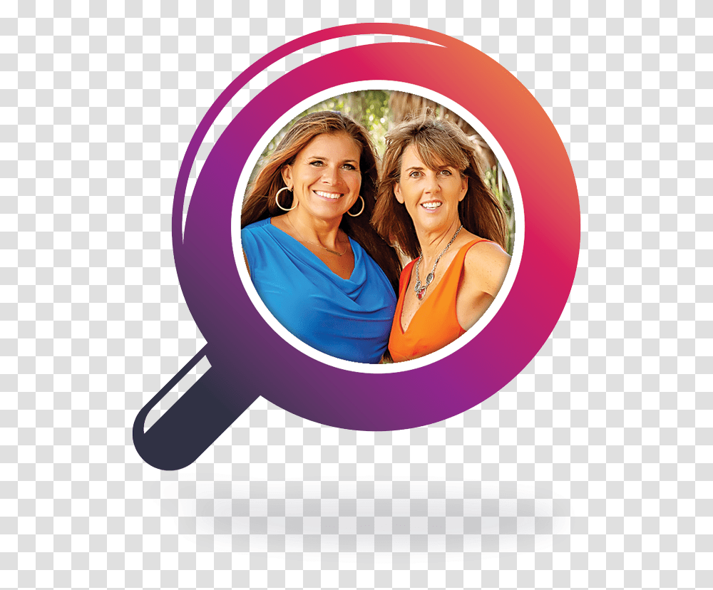 Both Magnify Glass Girl, Person, Female, Advertisement, Poster Transparent Png