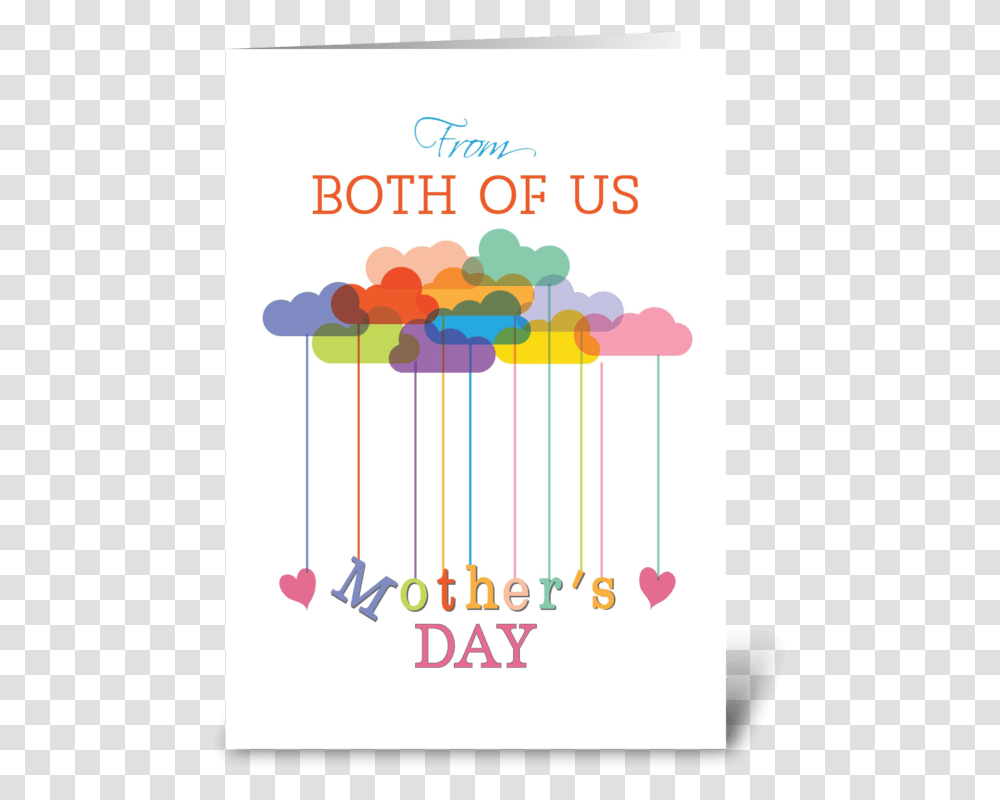 Both Of Us Cute Mother's Day Rainbow Greeting Card Daughter In Law Mothers Day, Advertisement, Poster, Paper Transparent Png