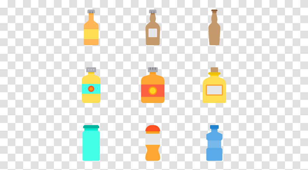 Bottle And Containers Glass Bottle, Number, Beverage Transparent Png