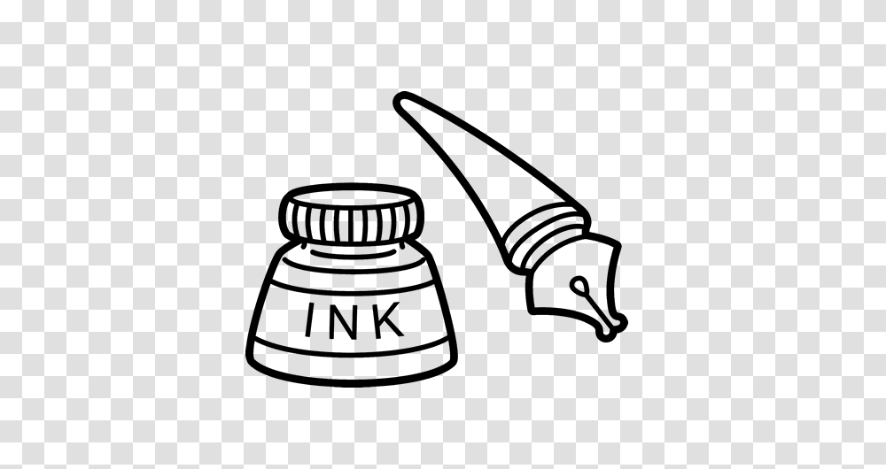 Bottle And Quill Ink Pen Clip Art, Ink Bottle, Insect, Invertebrate, Animal Transparent Png