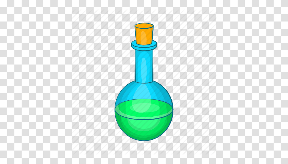 Bottle Cartoon Cork Green Liquid Medicine Potion Icon, Glass, Lamp, Jar Transparent Png