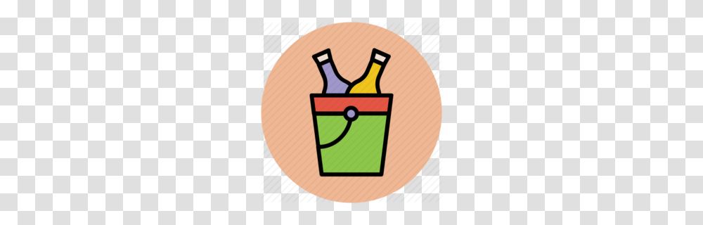 Bottle Clipart, Bag, Bucket, Alcohol, Beverage Transparent Png