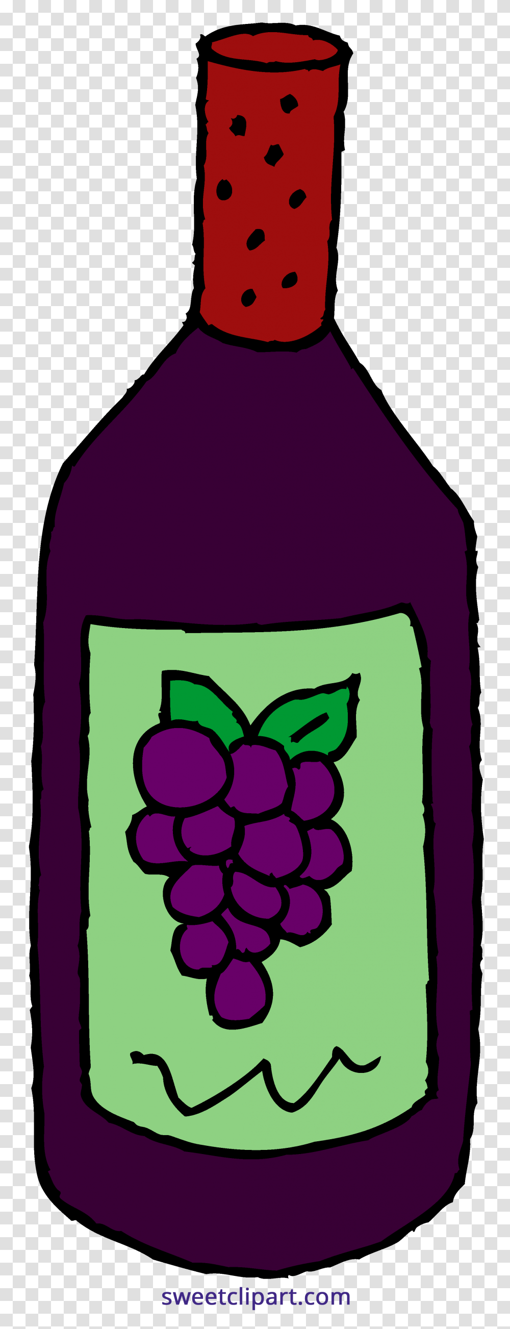Bottle Clipart Wine Bottle, Food, Plant, Grapes, Fruit Transparent Png