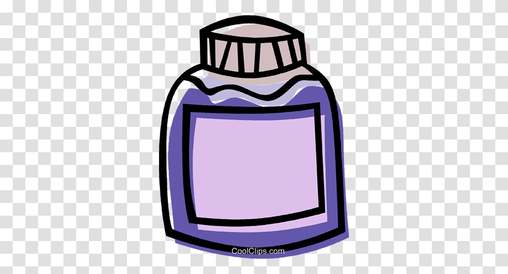 Bottle Container Royalty Free Vector Clip Art Illustration, Cosmetics, Ink Bottle, Label Transparent Png