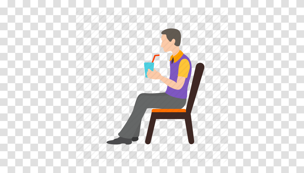 Bottle Drink Drinking People Sitting Soda Summer Icon, Person, Human, Chair, Furniture Transparent Png