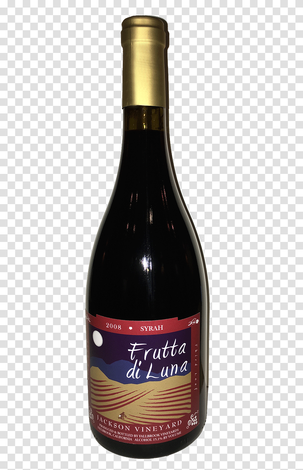 Bottle Frutta De Luna Glass Bottle, Alcohol, Beverage, Drink, Wine Transparent Png