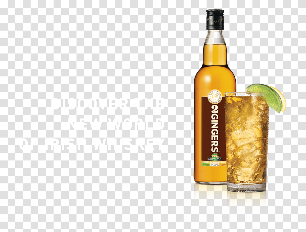 Bottle Glass 2 Gingers Whiskey, Liquor, Alcohol, Beverage, Drink Transparent Png