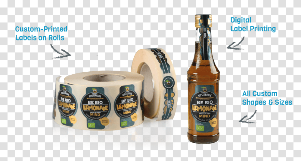 Bottle Label Printing, Beer, Alcohol, Beverage Transparent Png