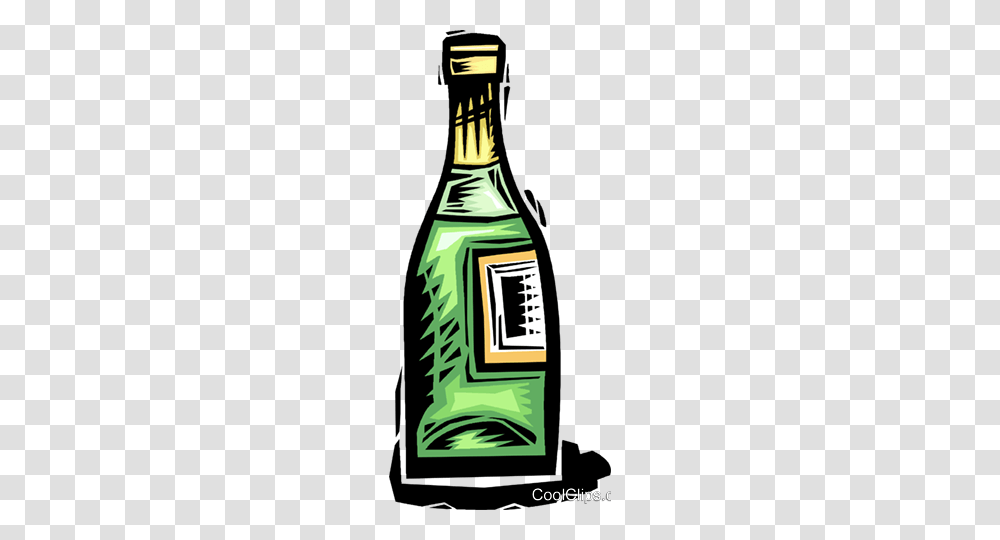 Bottle Of Champagne Royalty Free Vector Clip Art Illustration, Label, Beverage, Alcohol Transparent Png