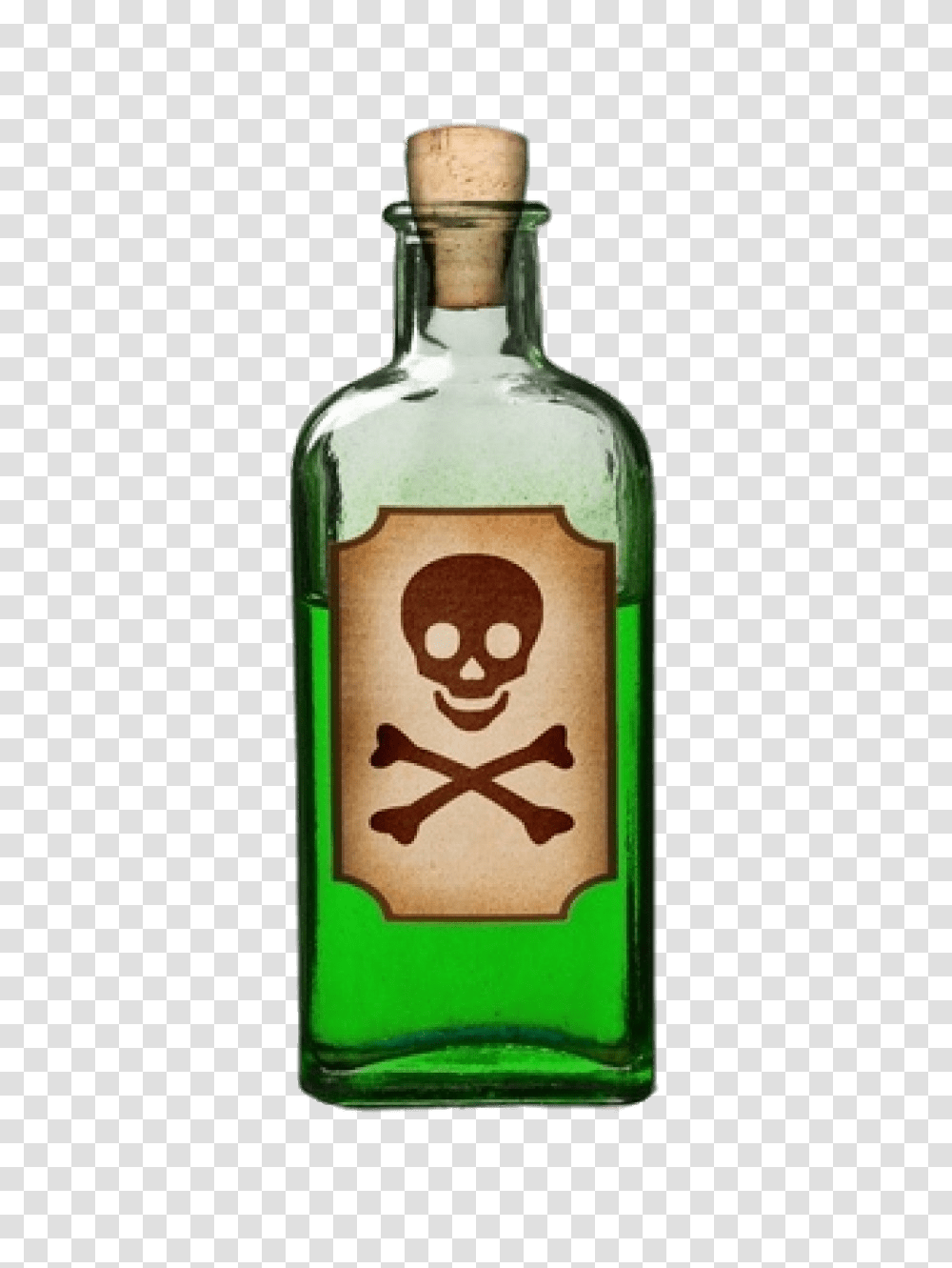 Bottle Of Green Poison, Liquor, Alcohol, Beverage, Drink Transparent Png