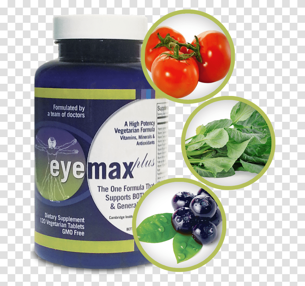 Bottle Of Vision Vitamins Vitamins For Your Eyes, Plant, Food, Vegetable, Blueberry Transparent Png