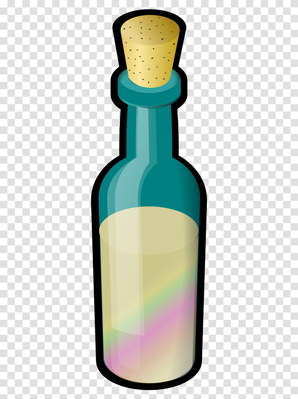 Bottle With Cork Clipart, Beverage, Lotion, Alcohol, Cosmetics Transparent Png