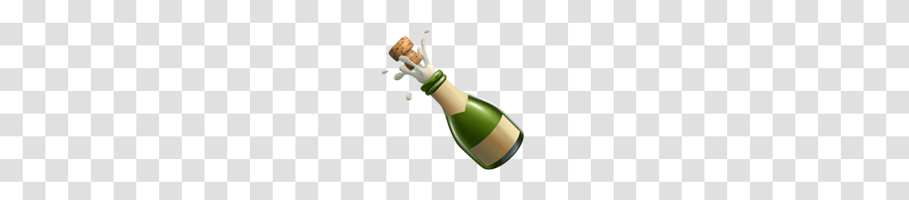 Bottle With Popping Cork Emoji On Apple Ios Transparent Png