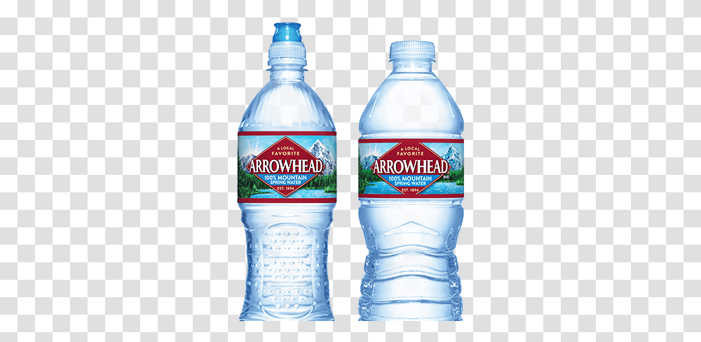 Bottled Water Arrowhead Brand Mountain Spring Arrowhead Spring Water, Mineral Water, Beverage, Water Bottle, Drink Transparent Png