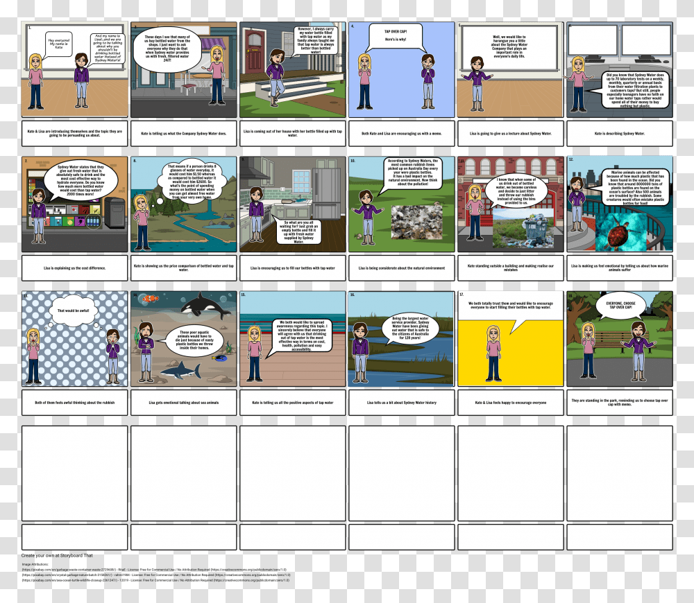 Bottled Water Storyboard, Person, Human, Advertisement, Comics Transparent Png