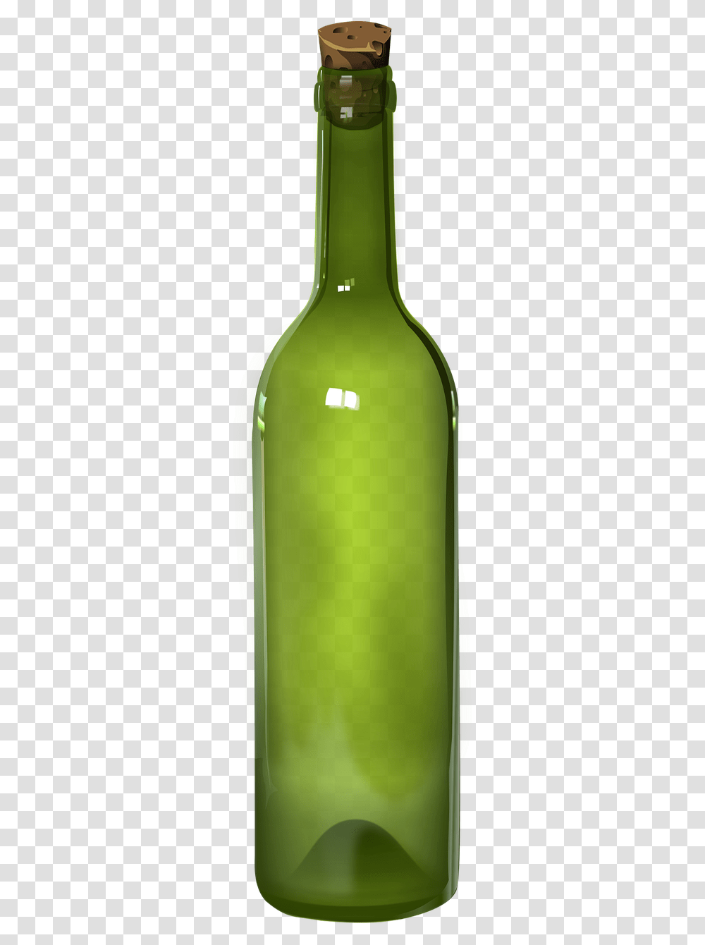 Bottlevacuumcapempty Bottlewinebottle Of Winerealistic Glass Bottle, Green, Beverage, Drink, Alcohol Transparent Png