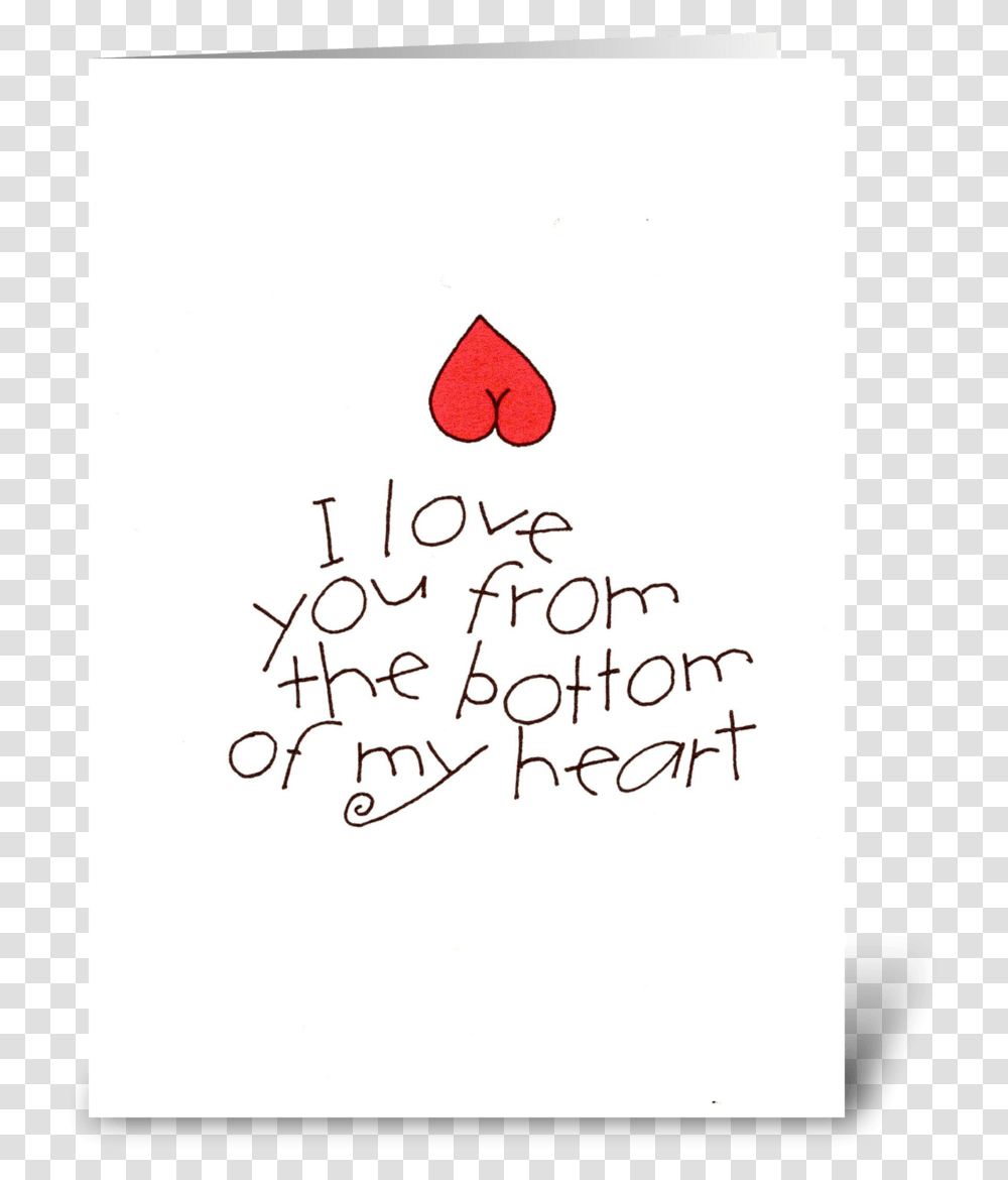 Bottom Of My Heart Greeting Card Paper, Calligraphy, Handwriting, Letter Transparent Png