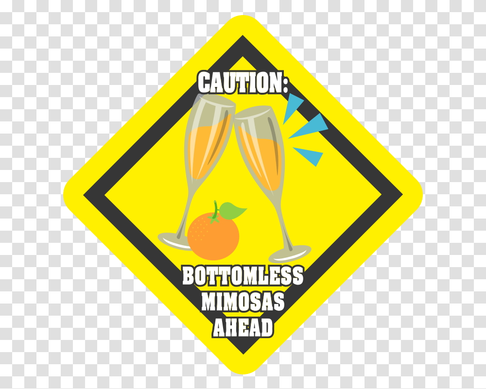 Bottomless Mimosas Car Magnet Hazard Warning Label Flammable, Logo, Metropolis, Building Transparent Png