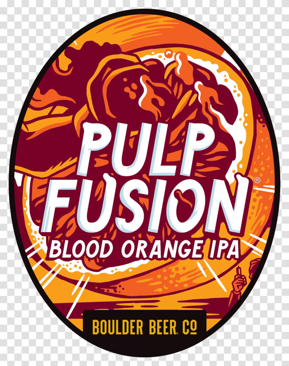 Boulder Beer Pulp Fusion Oval Label, Logo, Poster Transparent Png