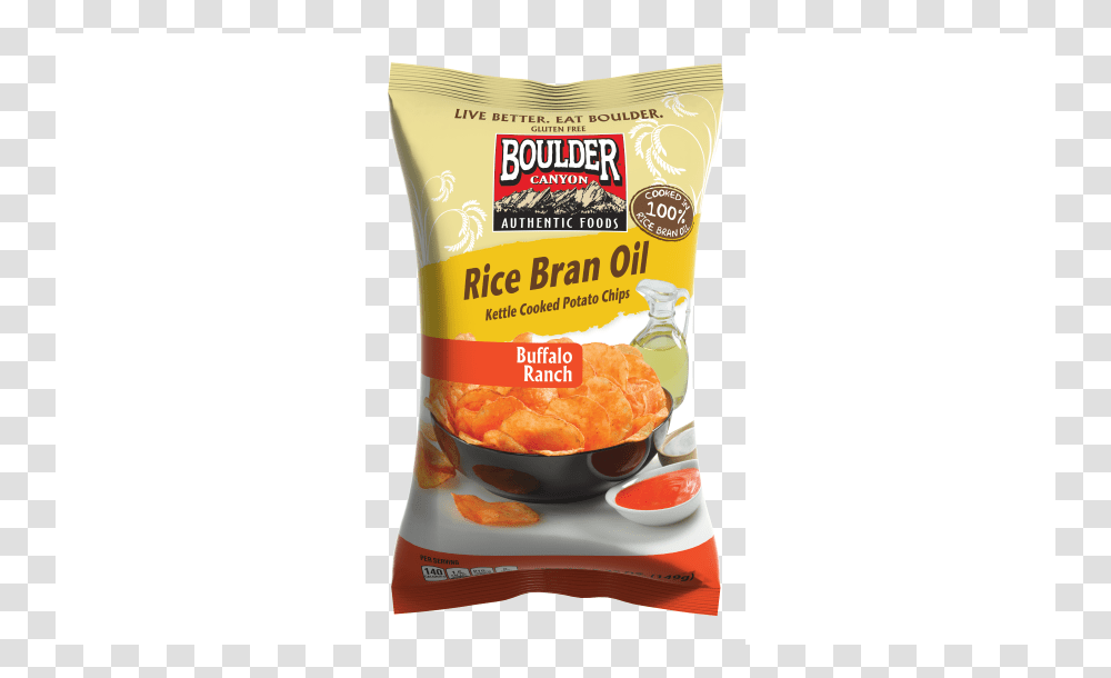 Boulder Canyon Kettle Chips Cooked In Rice Bran Oil, Bowl, Food, Plant, Meal Transparent Png
