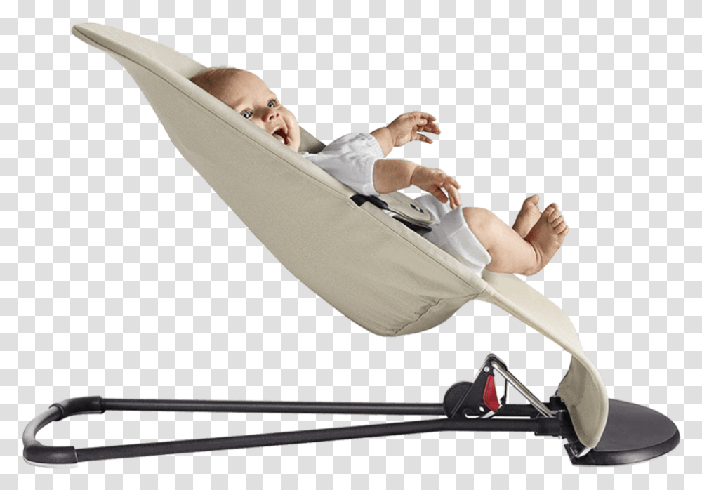 Bouncer Sleeping In Baby Bjorn, Furniture, Person, Human, Hammock Transparent Png