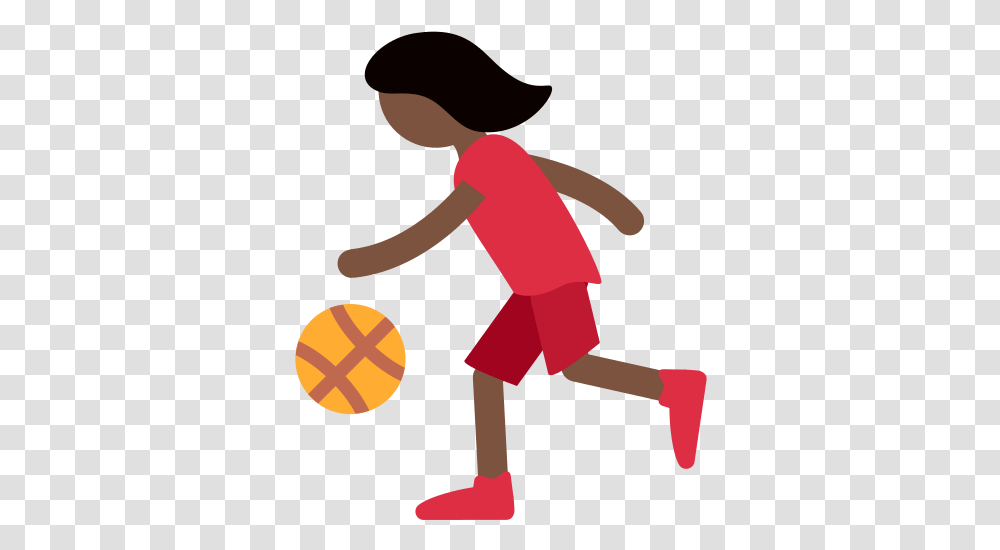 Bouncing Ball Emoji With Dark Skin Tone Cartoon Person Playing Basketball, Human, Clothing, Apparel, People Transparent Png