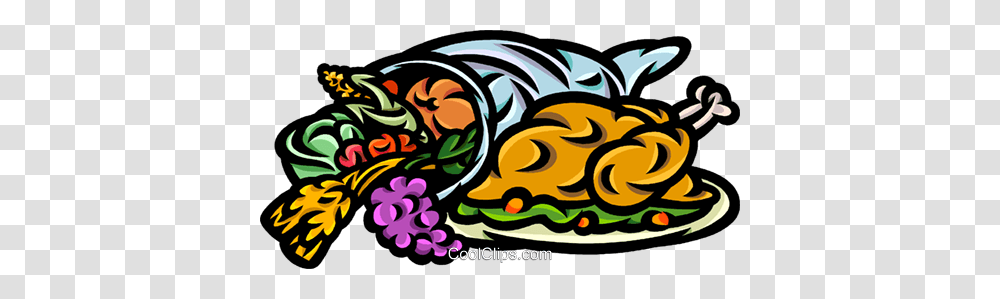 Bountiful Harvest Royalty Free Vector Clip Art Illustration, Food, Meal, Floral Design Transparent Png