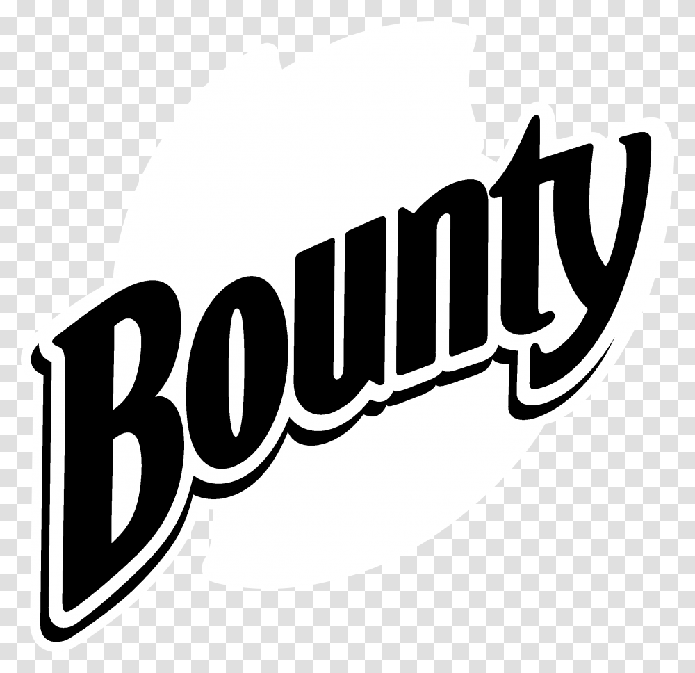 Bounty Quilted Logo Black And White Graphic Design, Label, Word Transparent Png