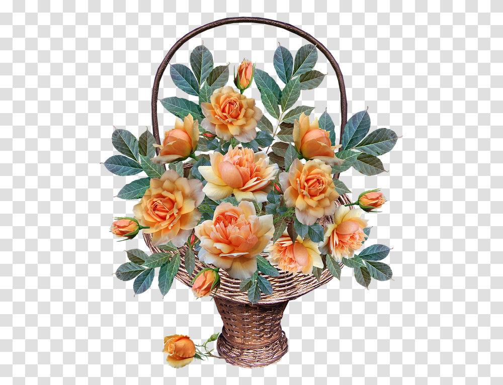 Bouquet Basket Flower, Plant, Blossom, Flower Arrangement, Flower Bouquet Transparent Png