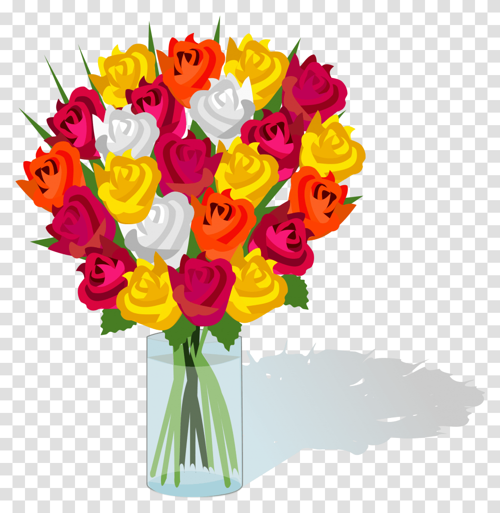 Bouquet Bunch Of Flowers Clipart Download Full Bouquet Of Flowers Clipart, Graphics, Floral Design, Pattern, Plant Transparent Png