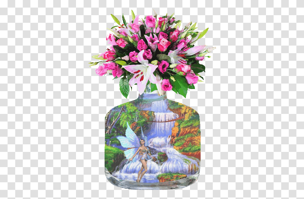 Bouquet De Fleurs D Amour Rose, Floral Design, Pattern Transparent Png
